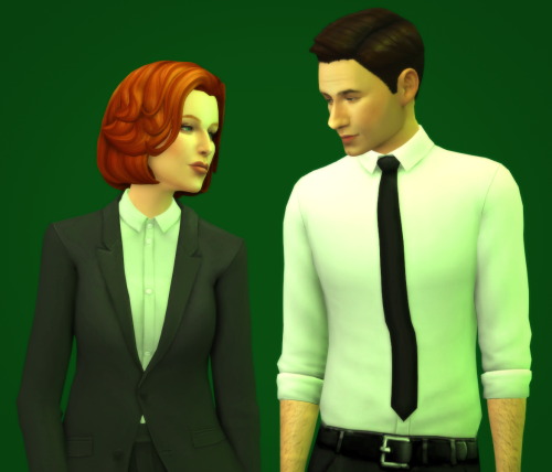 eslanes:- A Sim Dump Here’s one from the vault, my faves Mulder and Scully. Enjoy!*Mulder and Scully