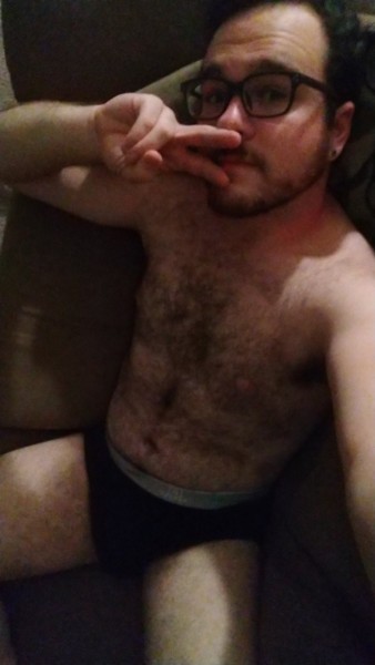 plantsplacesthings:Here, have two almost identical selfies in glasses and undies.