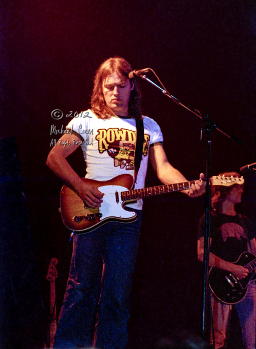 David Gilmour  Pink Floyd at Freedom Hall, in Louisville, Kentucky, June 17th, 1977.  ©  michaelcone