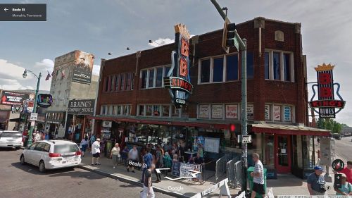 streetview-snapshots:BB King’s Blues Club, Beale Street, Memphis