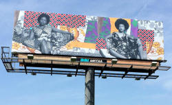 colorthefuture:  A Moment’s Pleasure by Mickalene Thomas Mickalene Thomas’ billboard is part of the 1-70 Sign Show, a public art project in Missouri. 