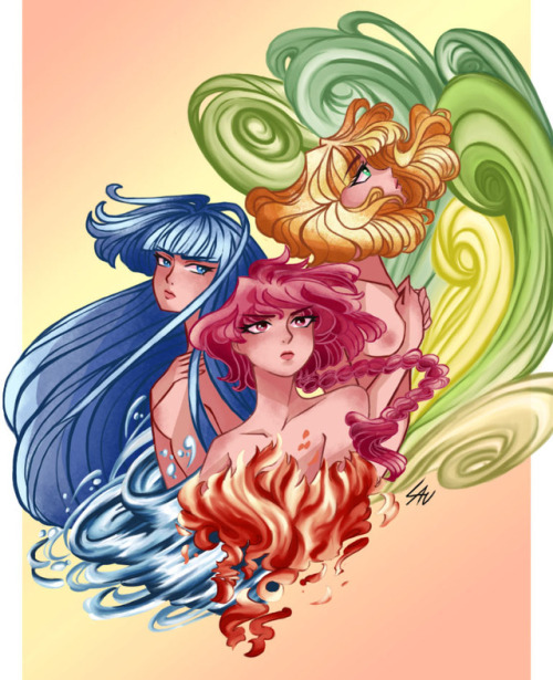 Uno de los mangas que más me gusta de las Clamp, es el de las guerreras mágicas. Aquí, mi fanart 