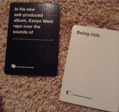 subzerocandle:  Highlights from my first time playing Cards Against Humanity with Rachel food-fandoms-and-shit yesterday