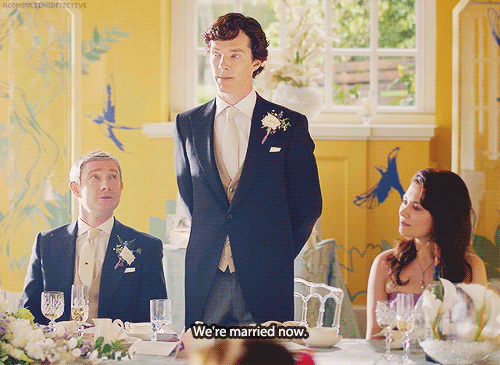 aconsultingdetective:Legit Johnlock ScenesJohn Watson is my husband now, in case you didn’t notice. 