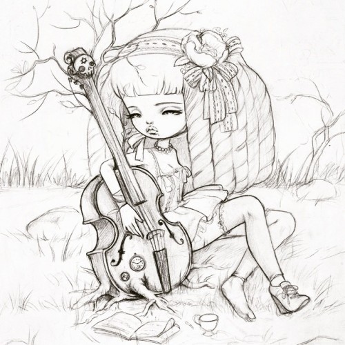 A little drawing from 2009 that never made it into a painting, #immortalartifacts #kukula #coreyhelf
