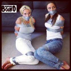 tiedupgirl:  Sasha and Amanda in some duct