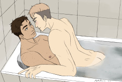 smutindevelopment:  I wanted to draw Haikyuu!! stuff but then chapter 77 happened and I feel like it’s my obligation to the fandom to help bury the sadness with as much fluff as possible. So here we go!  Jean trying to be sexy and joining Marco in