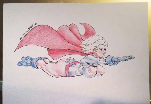 sternaz:Inktober 19PowerGirl