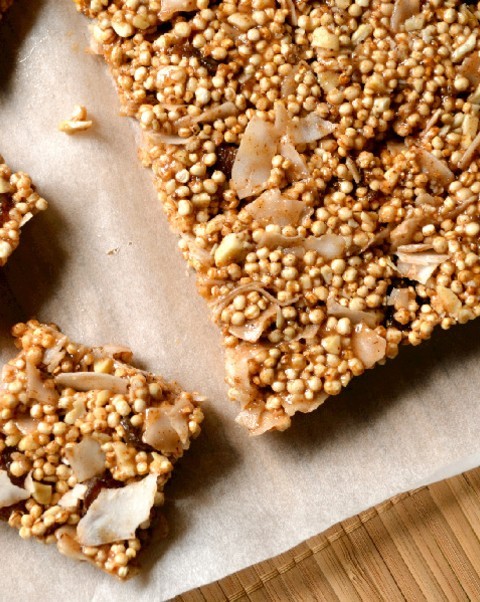 No Bake CashewCoconut Quinoa Squares