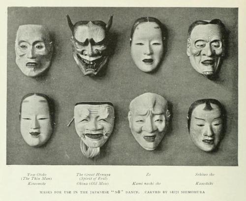 the-two-germanys:Masks for use in the Japanese “No” dance. Carved by Seiji Shimomura.NoY