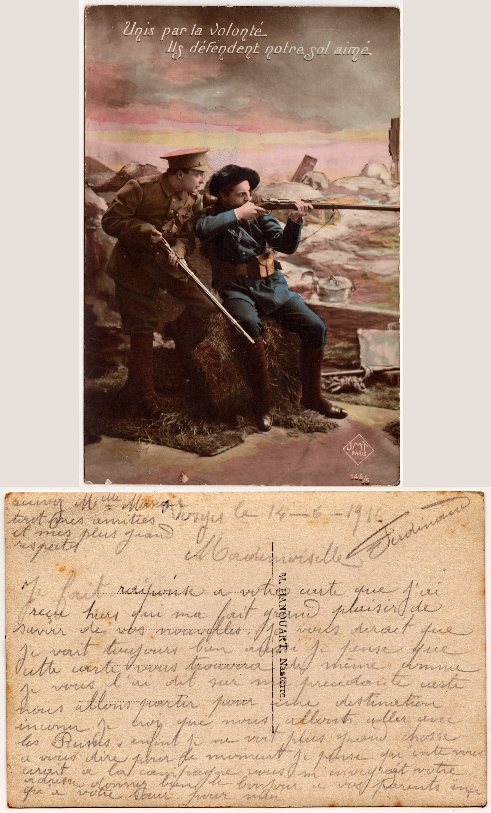 Cartes postales patriotiques françaises de la Grande Guerre - recensement - Page 3 Ec27d5874493cd26ceb7e7117273b110e94d54fc