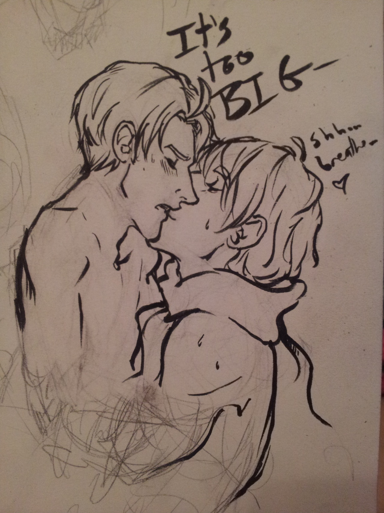 And now before I pass out, another doodle. But this time with late 1700s slow!sex