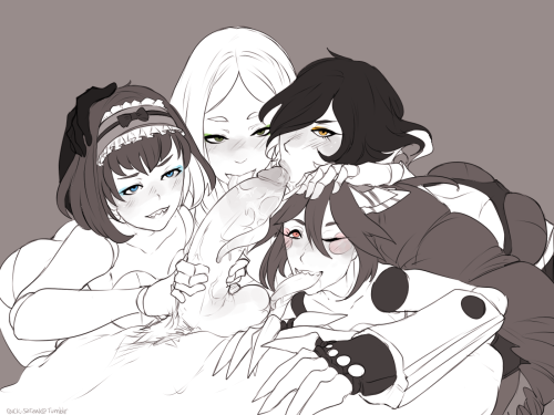 gyarusatan:  Lewd dollsss, Comission for @ferrousoxide I’m in love with this one.