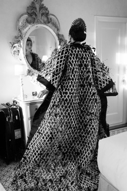 gagasgallery: Gaga getting ready for the