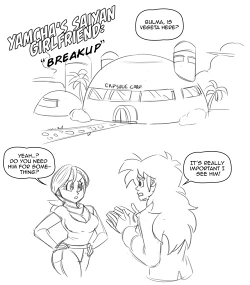 So had this thought last night, “What-If” Yamcha had a Saiyan girlfriend. And I just kinda ran with it. It’d be funny, I think, if this was an ongoing series of short strips I do every now and then if a good idea pops up. (and you never actually
