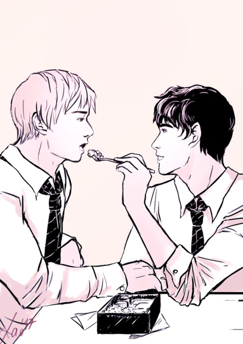 lao-paperman:Merthur Highschool AU requested by AnonThe Request was so sweet, I wish I could have do