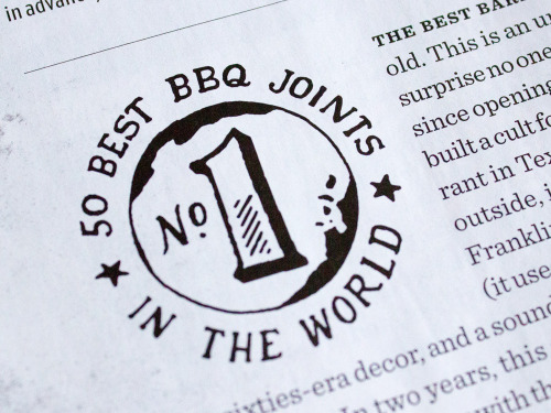 Jon Contino for Texas Monthly, typography made from BBQ sauce, video here.