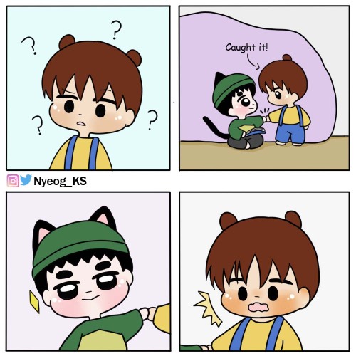 nyeog-ks: [Fanart] Kitten Soo &amp; Nini bear: Friends