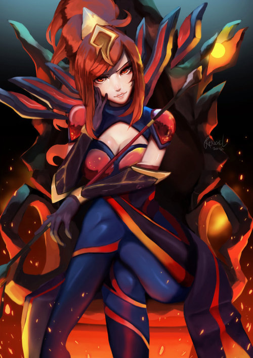 league-of-legends-sexy-girls:Elementalist Lux: Magma Fury by Renciel  *o*