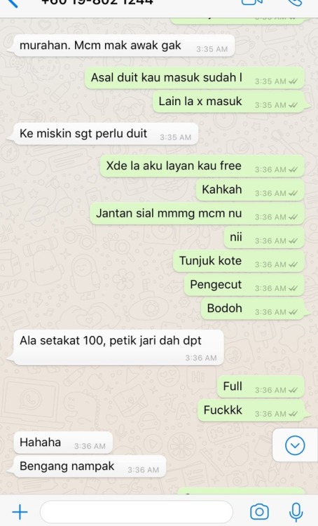 nuraini39:bank in 100 , lepastu vc. Dh pancut terus tutup , x dan nak ss lepastu block , itu aku x K