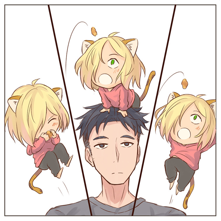 awen-ng: Someone asked what would Otabek do when Yurio cat needs to be cleaned…I