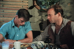 damnhot:  southerncrotch:  bijouworld:  Eric Ryan jerks off Lee Ryder at a restaurant in Steve Scott’s SCREENPLAY (1984).  This scene never fails to get me off. He’s jerking him off in the middle of a crowded breakfast room at the motel where the