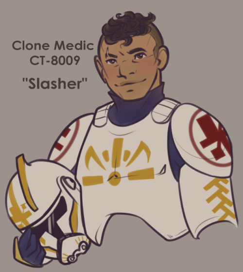 SLASHER, MY BELOVEDAnother of my favorite Clone OC’s, a huge shoutout and thanks to @alamogirl80 for