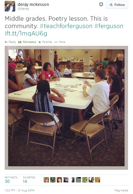 iwriteaboutfeminism:  Ferguson’s public library welcomes students and teachers