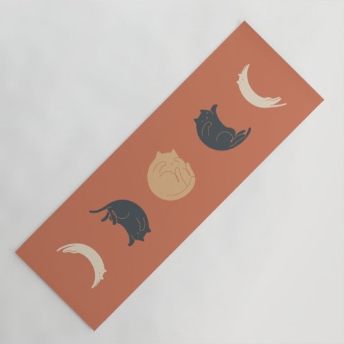 littlealienproducts: Cat Moon Phase Yoga Mat by ilovedoodle