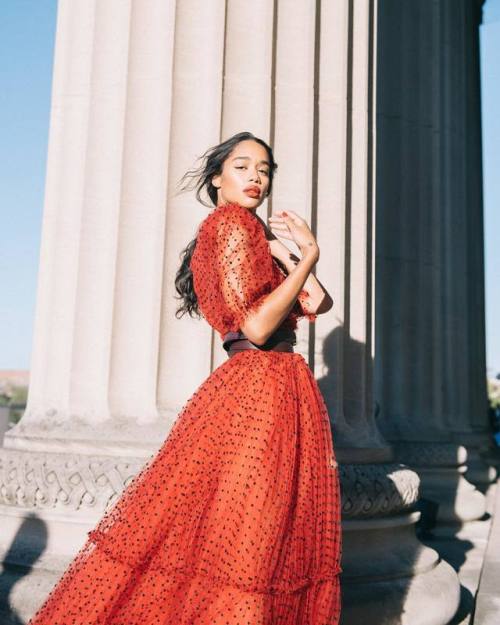 sabrinaspellmancaos:Laura Harrier in Khaite for the 2019 CFDA Fashion Awards, photographed by Griffi