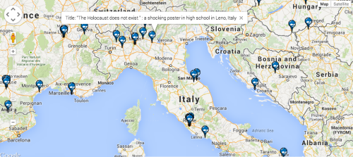 a-swiftly-tilting-dwarf-planet:So here’s a map of anti-semitic attacks that have happened worldwide 