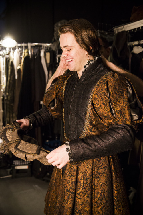 justanotherqueerboy:Some behind the scenes and premier pics of Wolf Hall ft. Joey Batey c: and Madel