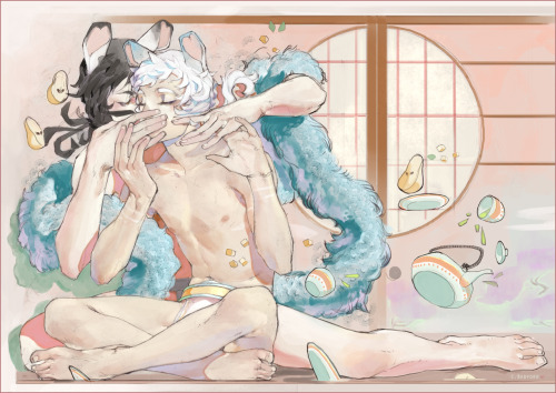 Porn Speed paint commission of Bai and Hei for photos