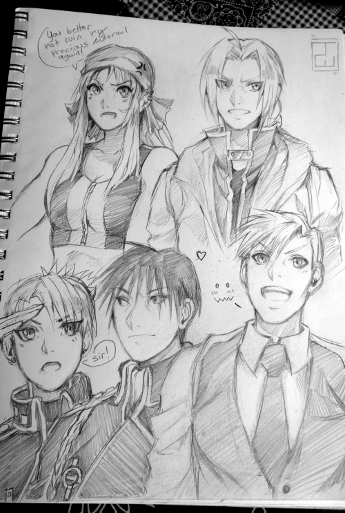jennwolfesparreaux: Some Fma:b doodles from my sketchbook :D