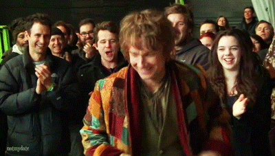 notmydate:  Martin Freeman is given Bilbo’s dressing gown at the end of principal