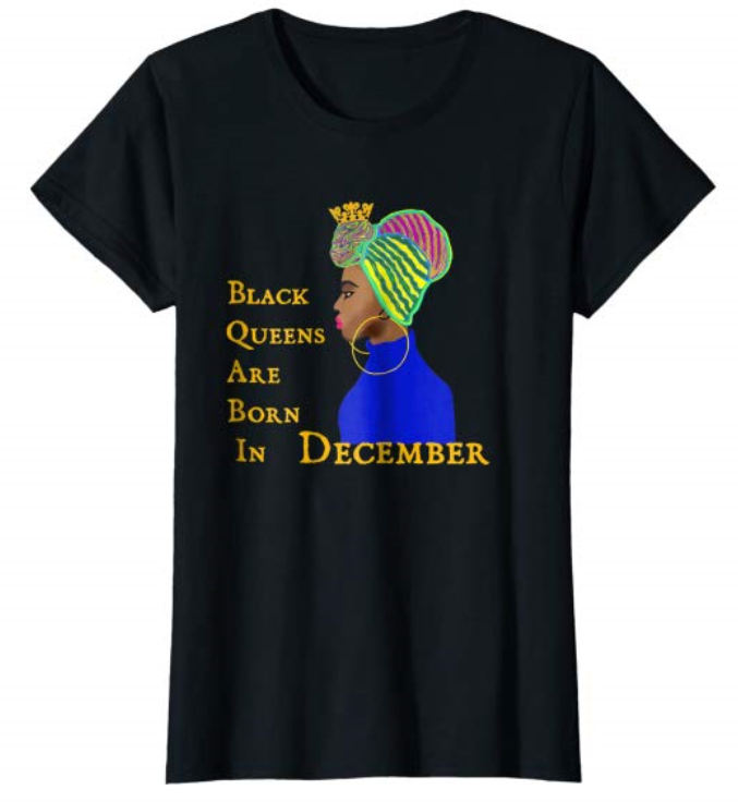Amazon.com: Black Queens Are Born In December T-shirt Birthday Gift