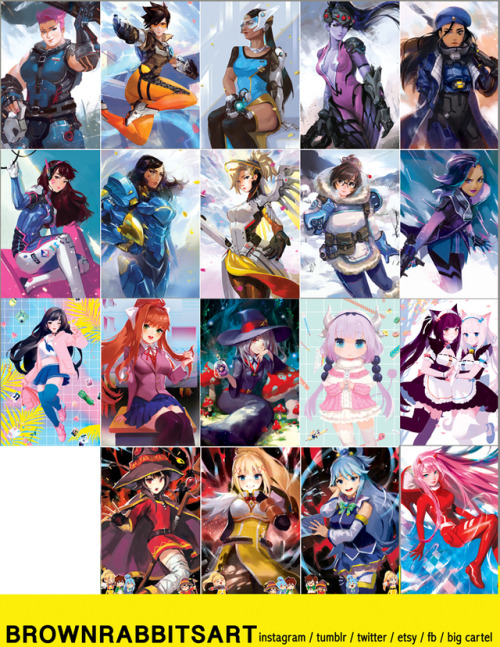 Hello! I will be at #AnimeExpo at Artist Alley table F23!!! Here is a selection of what I will have 