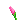 pixel art of a daisy bud opening into a pink bloom.