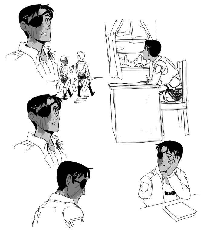 khajidont:  some eyepatch!marco skettches i threw down to loosen up my hand because