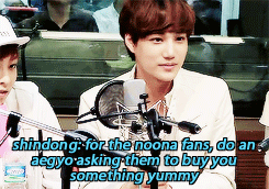 kynsoo-deactivated20130918:  kai trying to do aegyo but he ended up bursting out