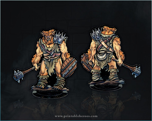 These Bugbear paper miniatures and their VTT tokens are now available for download from the Printabl
