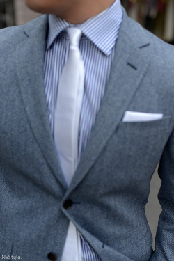 nxstyle:  DETAILS: White &amp; Blue | Model’s IG: itschimed