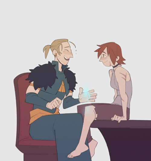 redraw of an old thing with Anders and my Cousland :^)