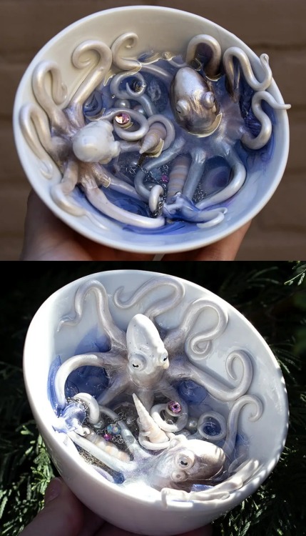 sosuperawesome: Octopus SculpturesSahasa on Etsy