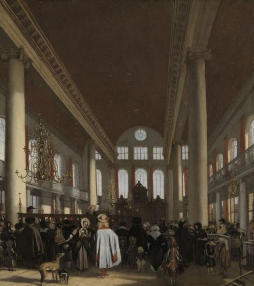 Interior of the Portuguese Synagogue in Amsterdam, Emanuel de Witte, 1680