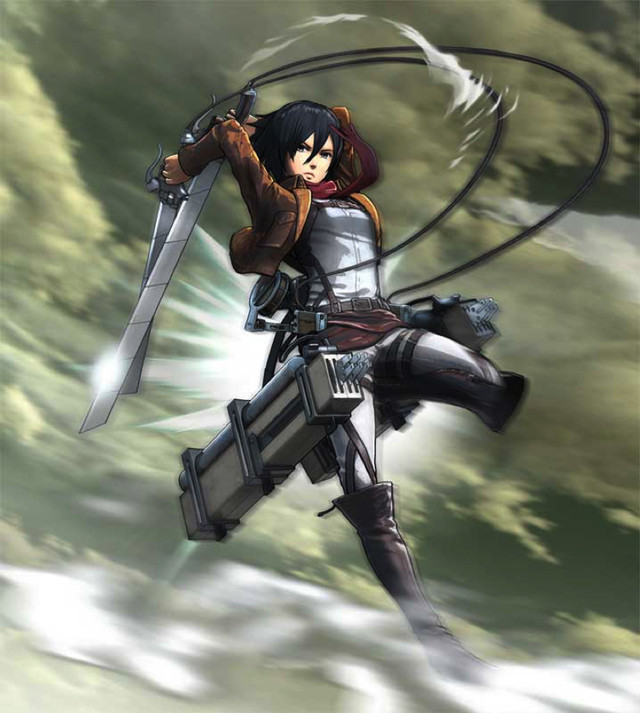 New visuals and screenshots (Combined with earlier ones) of Eren, Mikasa, and Armin