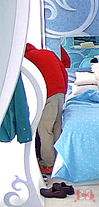 Graig changing. I guess he goes commando. 