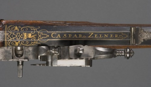 Wheelock rifle of Austrian Emperor Charles VI, crafted by Caspar Zelner, early 18th century.from The