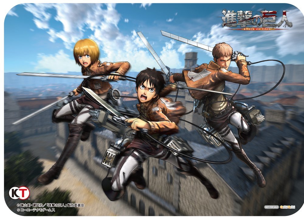 fuku-shuu:   A bonus IC Card Sticker featuring Ymir, Eren, and Annie’s character