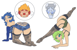 thebikupan: tangybootydraws: some WIPs from